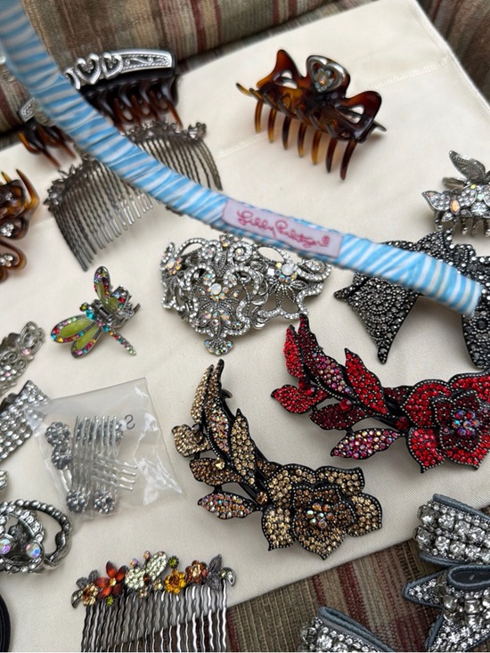 Assorted Women\'s Hair Accessories Set - Silver, Red, Gold, Blue, Brown main image 8
